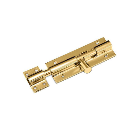This is an image of Spira Brass - Brass Barrel Bolt 50mm Polished Brass available to order from T.H Wiggans Architectural Ironmongery in Kendal, quick delivery and discounted prices.