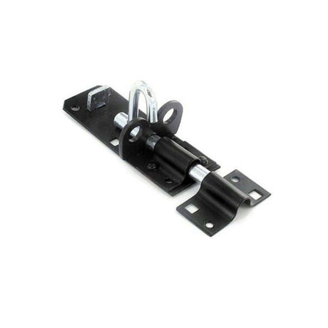 This is an image of Spira Brass - Iron Brenton Bolt 6" Black available to order from T.H Wiggans Architectural Ironmongery in Kendal, quick delivery and discounted prices.