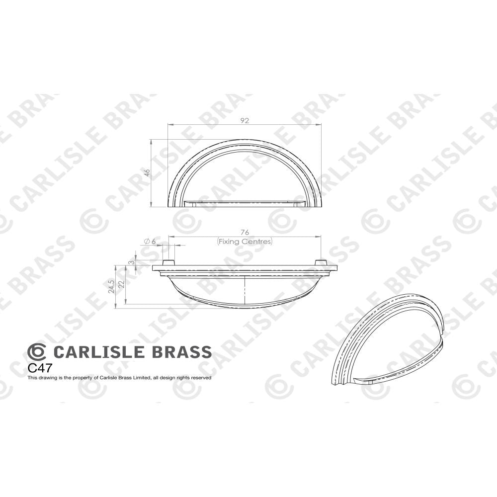 This image is a line drwaing of a FTD - Victorian Cup Pull - Satin Brass available to order from Trade Door Handles in Kendal