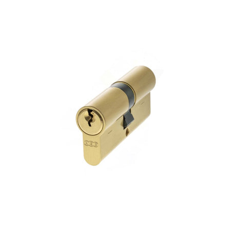 This is an image of AGB Euro Profile 5 Pin Double Cylinder Keyed Alike 35-35mm (70mm) - Satin Brass available to order from T.H Wiggans Architectural Ironmongery in Kendal.