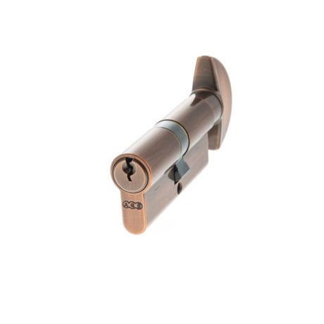 This is an image of AGB Euro Profile 5 Pin Cylinder Key to Turn 35-35mm (70mm) - Copper available to order from T.H Wiggans Architectural Ironmongery in Kendal.