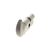 This is an image of AGB Euro Profile 5 Pin Cylinder Key to Turn 35-35mm (70mm) - Polished Nickel available to order from T.H Wiggans Architectural Ironmongery in Kendal.