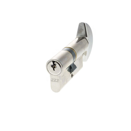 This is an image of AGB Euro Profile 5 Pin Cylinder Key to Turn 30-30mm (60mm) - Polished Chrome available to order from T.H Wiggans Architectural Ironmongery in Kendal.