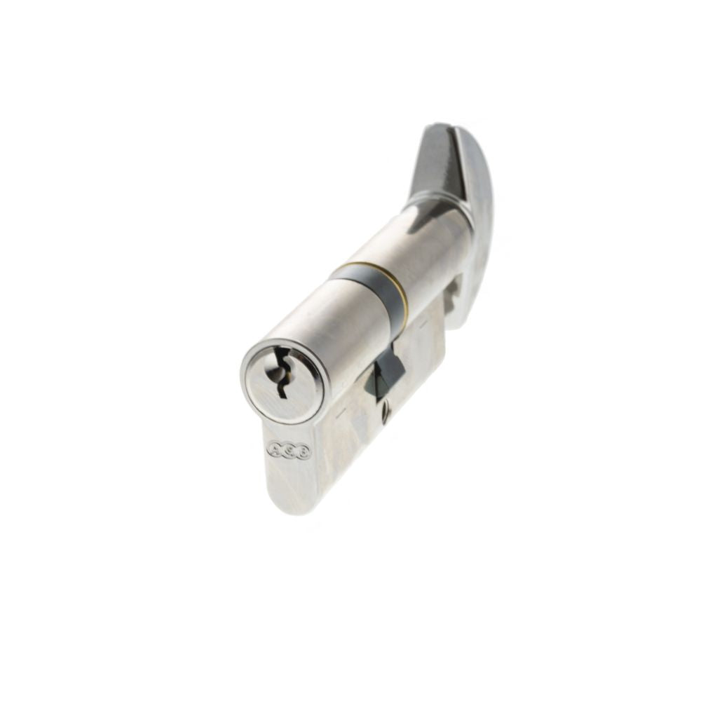 This is an image of AGB Euro Profile 5 Pin Cylinder Key to Turn 35-35mm (70mm) - Polished Chrome available to order from T.H Wiggans Architectural Ironmongery in Kendal.