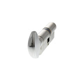 This is an image of AGB Euro Profile 5 Pin Cylinder Key to Turn 35-35mm (70mm) - Polished Chrome available to order from T.H Wiggans Architectural Ironmongery in Kendal.