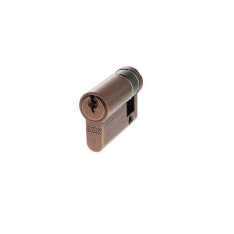 This is an image of AGB Euro Profile 5 Pin Single Cylinder 35-15mm (45mm) - Copper available to order from T.H Wiggans Architectural Ironmongery in Kendal.