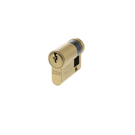This is an image of AGB Euro Profile 5 Pin Single Cylinder 30-10mm (40mm) - Satin Brass available to order from T.H Wiggans Architectural Ironmongery in Kendal.