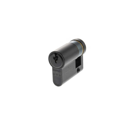 This is an image of AGB Euro Profile 5 Pin Single Cylinder 30-10mm (40mm) - Matt Black available to order from T.H Wiggans Architectural Ironmongery in Kendal.
