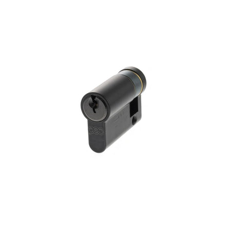 This is an image of AGB Euro Profile 5 Pin Single Cylinder 35-15mm (45mm) - Matt Black available to order from T.H Wiggans Architectural Ironmongery in Kendal.