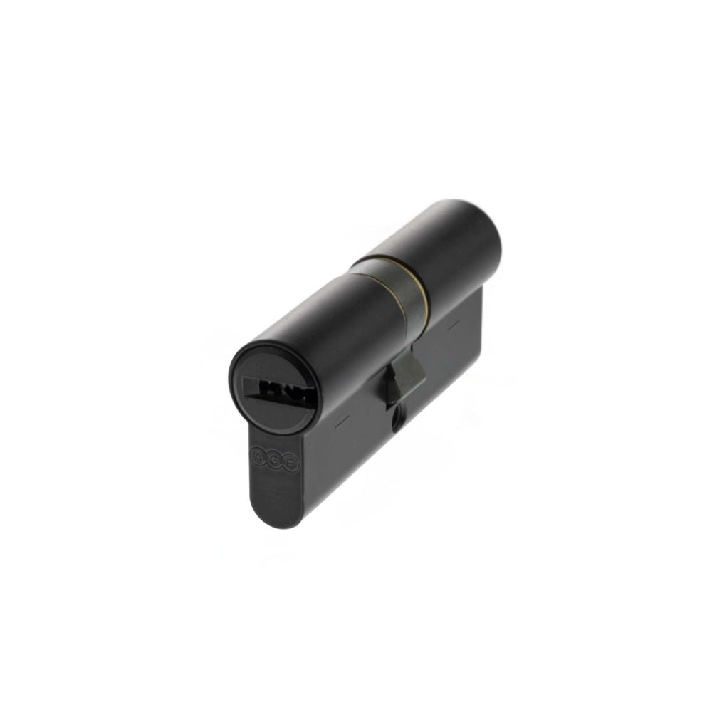 This is an image of AGB Euro Profile 15 Pin Double Cylinder 35-35mm (70mm) - Matt Black available to order from T.H Wiggans Architectural Ironmongery in Kendal.