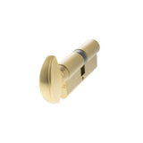 This is an image of AGB Euro Profile 15 Pin Cylinder Key to Turn 40-40mm (80mm) - Satin Brass available to order from T.H Wiggans Architectural Ironmongery in Kendal.