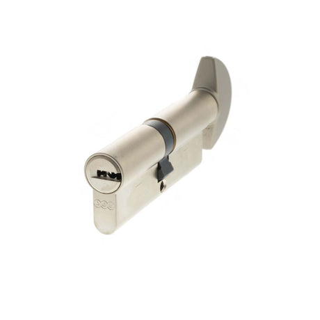 This is an image of AGB Euro Profile 15 Pin Cylinder Key to Turn 40-40mm (80mm) - Satin Nickel available to order from T.H Wiggans Architectural Ironmongery in Kendal.