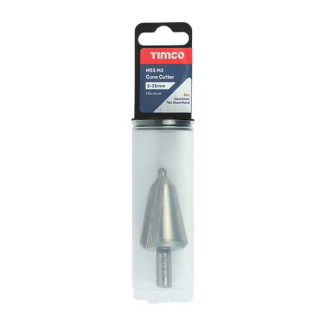 This is an image showing TIMCO Cone Cutter - 5-31mm - 1 Each Tube available from T.H Wiggans Ironmongery in Kendal, quick delivery at discounted prices.