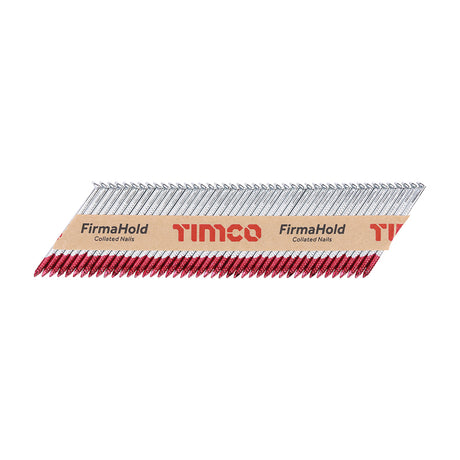 This is an image showing TIMCO FirmaHold Collated Clipped Head Nails - Retail Pack - Ring Shank - FirmaGalv - 2.8 x 50 - 1100 Pieces Box available from T.H Wiggans Ironmongery in Kendal, quick delivery at discounted prices.