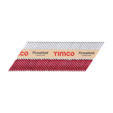 This is an image showing TIMCO FirmaHold Collated Clipped Head Nails - Retail Pack - Ring Shank - FirmaGalv - 3.1 x 75 - 1100 Pieces Box available from T.H Wiggans Ironmongery in Kendal, quick delivery at discounted prices.