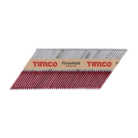 This is an image showing TIMCO FirmaHold Collated Clipped Head Nails - Trade Pack - Plain Shank - FirmaGalv - 3.1 x 90 - 2200 Pieces Box available from T.H Wiggans Ironmongery in Kendal, quick delivery at discounted prices.