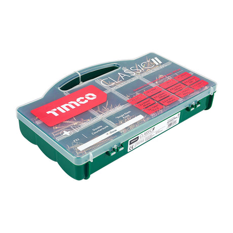 This is an image showing TIMCO Classic Multi-Purpose Screws - Mixed Tray - PZ - Double Countersunk - Yellow - 895pcs - 895 Pieces Tray available from T.H Wiggans Ironmongery in Kendal, quick delivery at discounted prices.