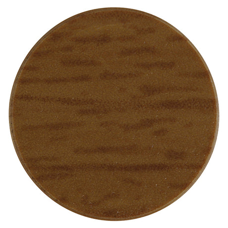 This is an image showing TIMCO Self-Adhesive Cover Caps - Natural Walnut - 13mm - 112 Pieces Pack available from T.H Wiggans Ironmongery in Kendal, quick delivery at discounted prices.