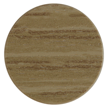 This is an image showing TIMCO Self-Adhesive Cover Caps - Odessa Oak - 13mm - 112 Pieces Pack available from T.H Wiggans Ironmongery in Kendal, quick delivery at discounted prices.