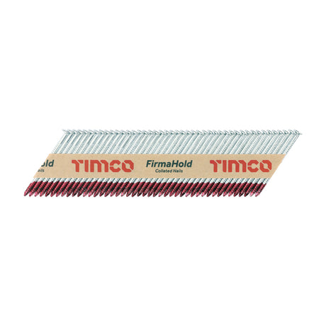 This is an image showing TIMCO FirmaHold Collated Clipped Head Nails - Trade Pack - Ring Shank - FirmaGalv + - 2.8 x 50 - 3300 Pieces Box available from T.H Wiggans Ironmongery in Kendal, quick delivery at discounted prices.
