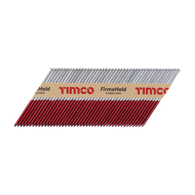 This is an image showing TIMCO FirmaHold Collated Clipped Head Nails - Trade Pack - Part Ring Shank - FirmaGalv + - 3.1 x 90 - 2200 Pieces Box available from T.H Wiggans Ironmongery in Kendal, quick delivery at discounted prices.