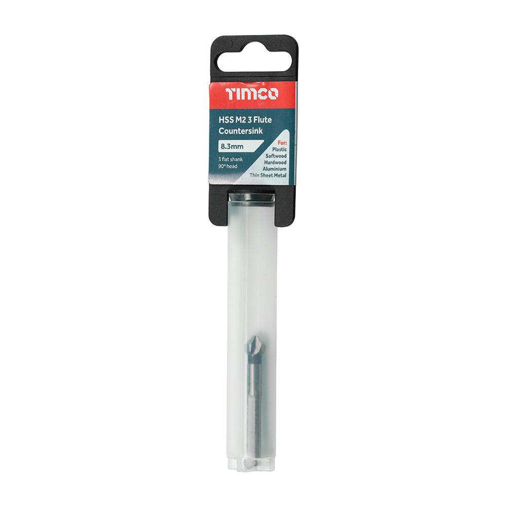 This is an image showing TIMCO 3 Flute Countersink - 8.3mm - 1 Each Tube available from T.H Wiggans Ironmongery in Kendal, quick delivery at discounted prices.