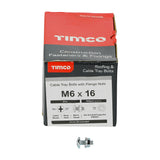 This is an image showing TIMCO Cable Tray Bolts with Flange Nuts - Zinc - M6 x 16 - 200 Pieces Box available from T.H Wiggans Ironmongery in Kendal, quick delivery at discounted prices.