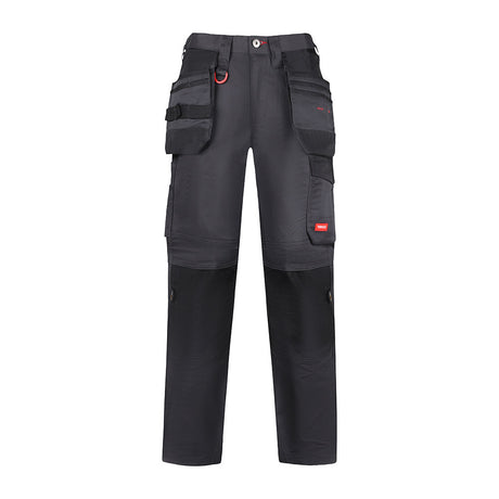 This is an image showing TIMCO Craftsman Trousers - Grey/Black - W32 L32 - 1 Each Bag available from T.H Wiggans Ironmongery in Kendal, quick delivery at discounted prices.