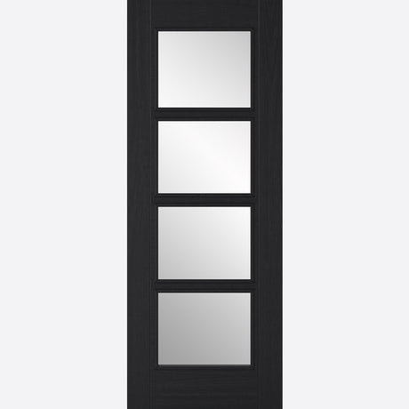 This is an image showing LPD - Vancouver 4L Pre-Finished Charcoal Black Doors 686 x 1981 available from T.H Wiggans Ironmongery in Kendal, quick delivery at discounted prices.