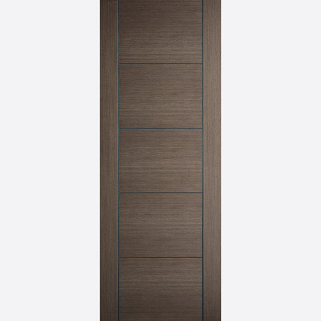 This is an image showing LPD - Vancouver 5P Pre-Finished Chocolate Grey Doors 838 x 1981 FD 30 available from T.H Wiggans Ironmongery in Kendal, quick delivery at discounted prices.