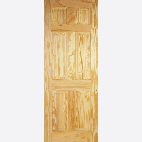 This is an image showing LPD - 6P Clear Pine Doors 813 x 2032 available from T.H Wiggans Ironmongery in Kendal, quick delivery at discounted prices.