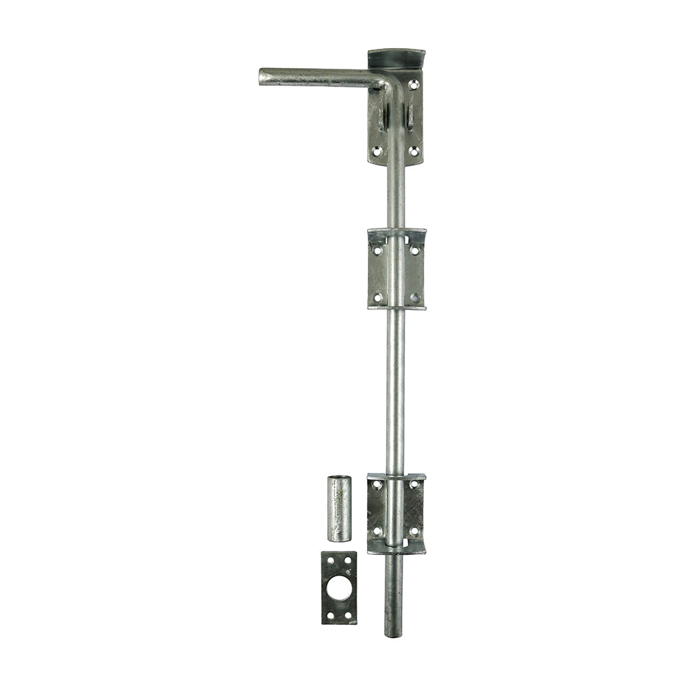 This is an image showing TIMCO Garage Drop Down Bolt - Hot Dipped Galvanised - 18" - 1 Each Plain Bag available from T.H Wiggans Ironmongery in Kendal, quick delivery at discounted prices.