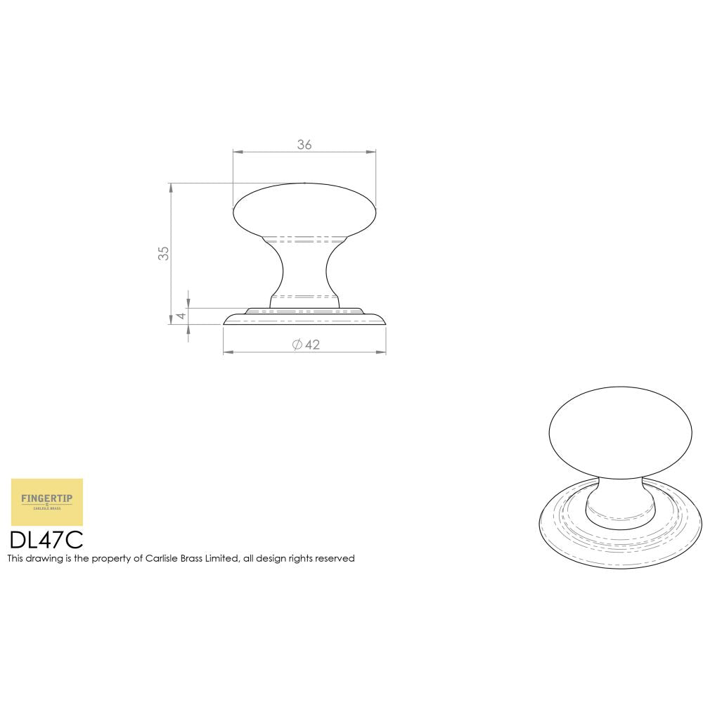 This image is a line drwaing of a FTD - Victorian Knob 38mm - Polished Chrome available to order from Trade Door Handles in Kendal