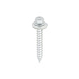 This is an image showing TIMCO Metal Construction Thin Sheet Metal to Timber Screws - Hex - EPDM Washer - Slash Point - Exterior - Silver Organic - 6.3 x 45 - 100 Pieces Box available from T.H Wiggans Ironmongery in Kendal, quick delivery at discounted prices.