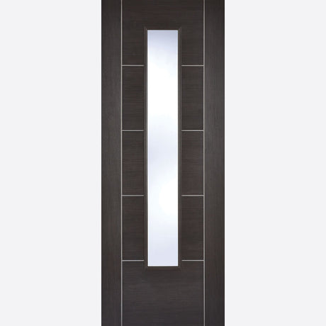 This is an image showing LPD - Vancouver Laminated Glazed Dark Grey Laminated Doors 686 x 1981 available from T.H Wiggans Ironmongery in Kendal, quick delivery at discounted prices.
