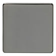 This is an image showing Eurolite Concealed 6mm Single Blank Plate - Black Nickel (With Black Trim) ecbn1b available to order from T.H. Wiggans Ironmongery in Kendal, quick delivery and discounted prices.