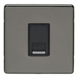 This is an image showing Eurolite Concealed 6mm Telephone Slave - Black Nickel (With Black Trim) ecbn1slb available to order from T.H. Wiggans Ironmongery in Kendal, quick delivery and discounted prices.