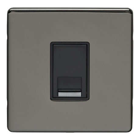 This is an image showing Eurolite Concealed 6mm Telephone Slave - Black Nickel (With Black Trim) ecbn1slb available to order from T.H. Wiggans Ironmongery in Kendal, quick delivery and discounted prices.