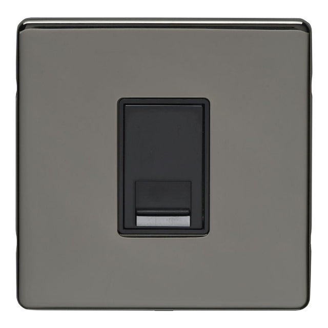 This is an image showing Eurolite Concealed 6mm Telephone Slave - Black Nickel (With Black Trim) ecbn1slb available to order from T.H. Wiggans Ironmongery in Kendal, quick delivery and discounted prices.