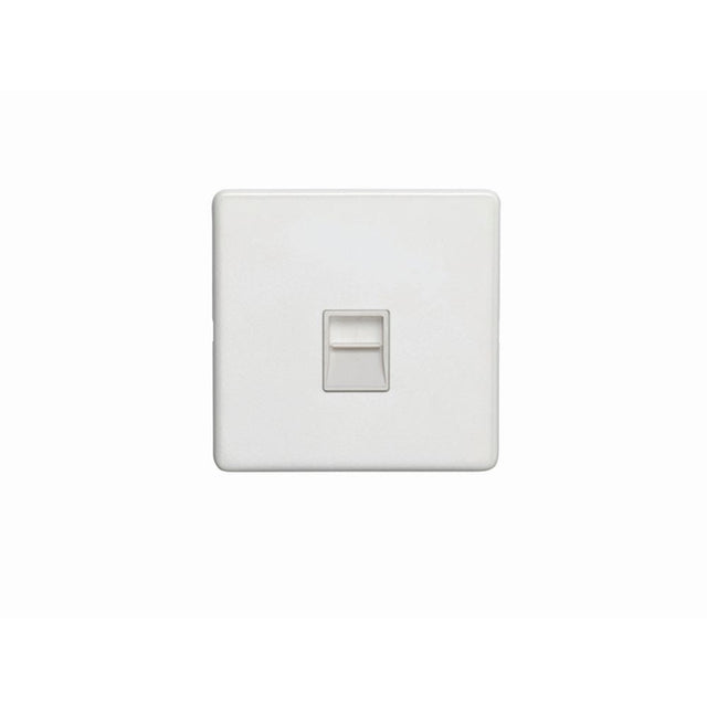 This is an image showing Eurolite Concealed 3mm Telephone Master - White (With White Trim) ecw1mw available to order from T.H. Wiggans Ironmongery in Kendal, quick delivery and discounted prices.