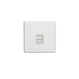 This is an image showing Eurolite Concealed 3mm Telephone Slave - White (With White Trim) ecw1slw available to order from T.H. Wiggans Ironmongery in Kendal, quick delivery and discounted prices.