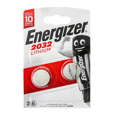 This is an image showing TIMCO Energizer Lithium CR2032 Coin Battery - CR2032 - 2 Pieces Pack available from T.H Wiggans Ironmongery in Kendal, quick delivery at discounted prices.