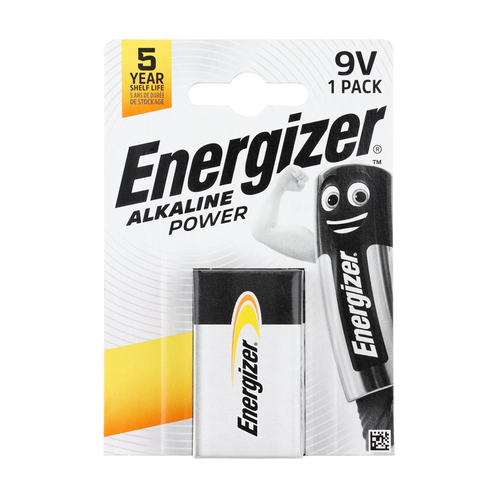 This is an image showing TIMCO Energizer Alkaline Power 9V Battery - 9V 522 - 1 Each Pack available from T.H Wiggans Ironmongery in Kendal, quick delivery at discounted prices.