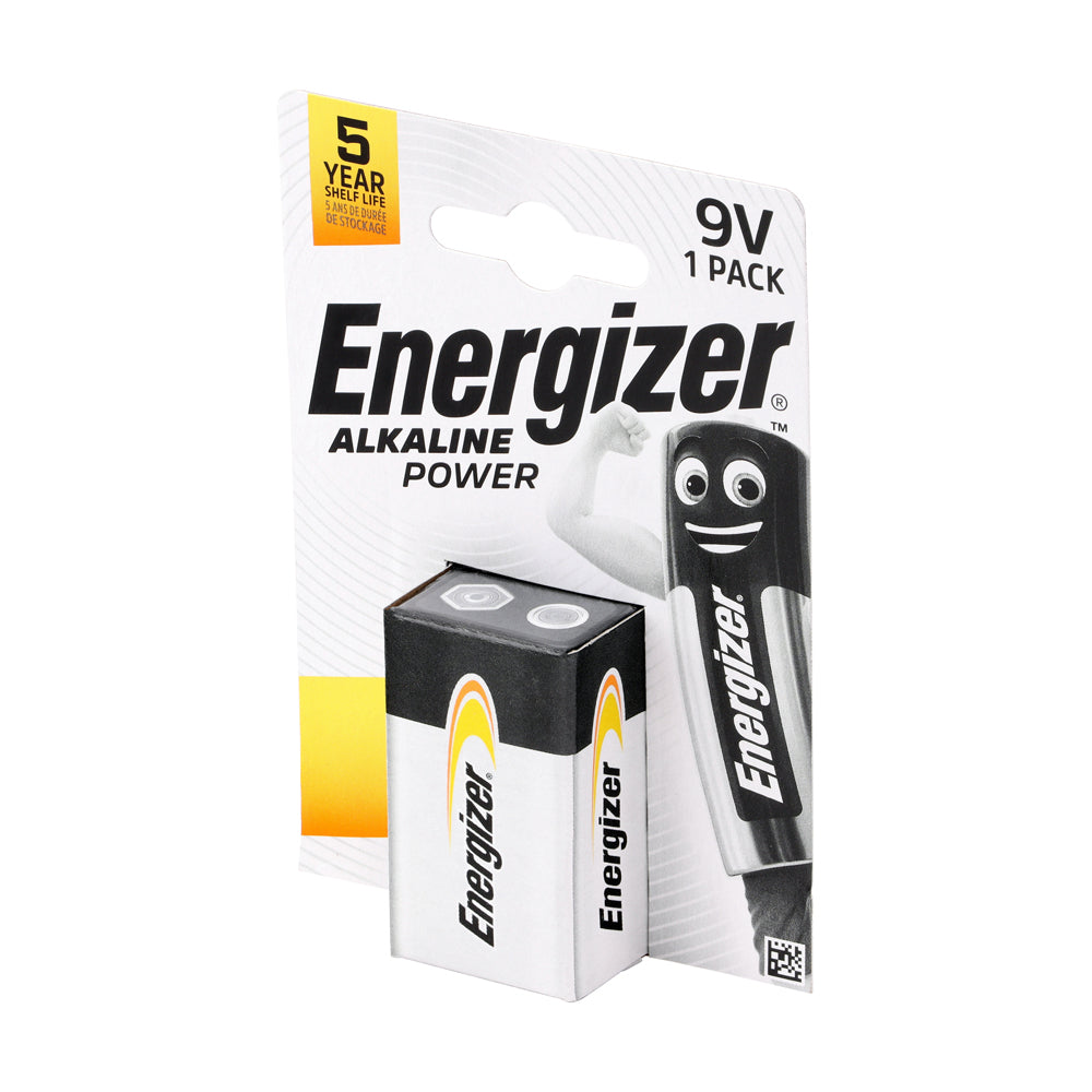 This is an image showing TIMCO Energizer Alkaline Power 9V Battery - 9V 522 - 1 Each Pack available from T.H Wiggans Ironmongery in Kendal, quick delivery at discounted prices.