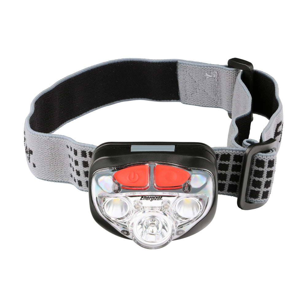 This is an image showing TIMCO Energizer® LED Vision HD+ Focus Headlamp - 400 Lumen - Grey / 400 Lumen - 1 Each Backing Card available from T.H Wiggans Ironmongery in Kendal, quick delivery at discounted prices.