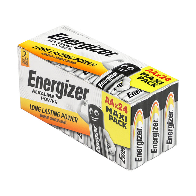 This is an image showing TIMCO Energizer Alkaline Power Battery - Value Home Pack - AA - 24 Pieces Pack available from T.H Wiggans Ironmongery in Kendal, quick delivery at discounted prices.