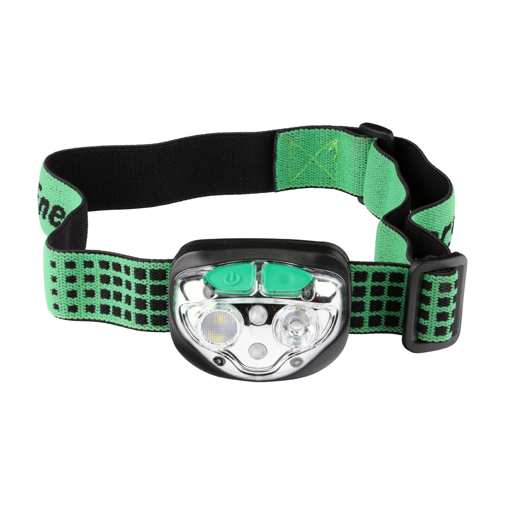 This is an image showing TIMCO Energizer® LED Vision Ultra Rechargeable Headlamp - 400 Lumen - Green / 400 Lumen - 1 Each Backing Card available from T.H Wiggans Ironmongery in Kendal, quick delivery at discounted prices.