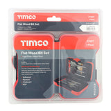 This is an image showing TIMCO Flat Wood Bit Set - 7pcs - 7 Pieces Case available from T.H Wiggans Ironmongery in Kendal, quick delivery at discounted prices.