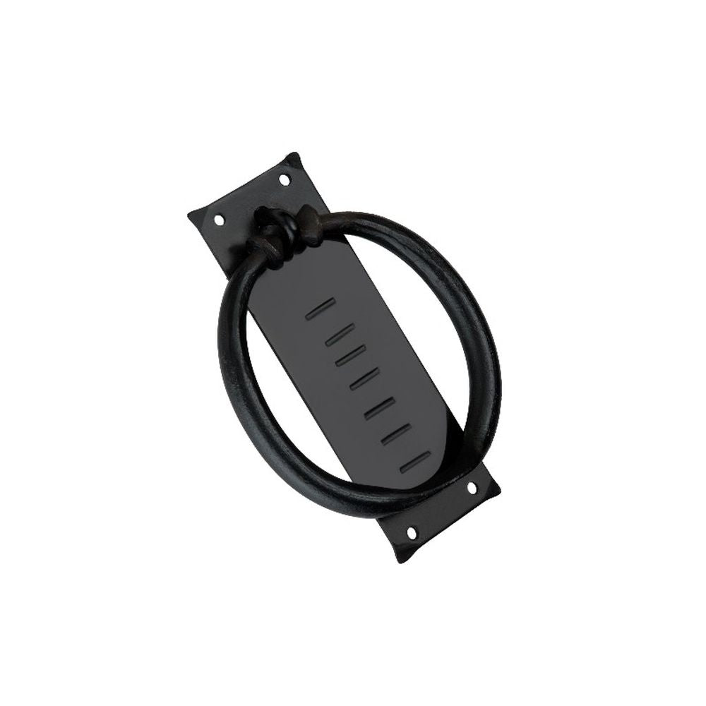 This is an image of Spira Brass - Flamingo Door Knocker Matt Black available to order from T.H Wiggans Architectural Ironmongery in Kendal, quick delivery and discounted prices.