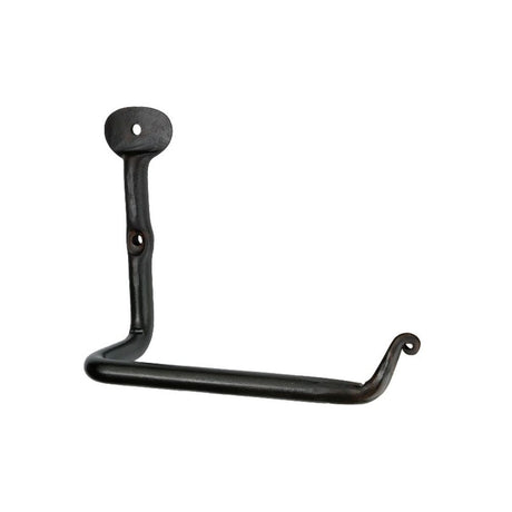 This is an image of Spira Brass - Cosmo Toilet Roll Holder Matt Black available to order from T.H Wiggans Architectural Ironmongery in Kendal, quick delivery and discounted prices.